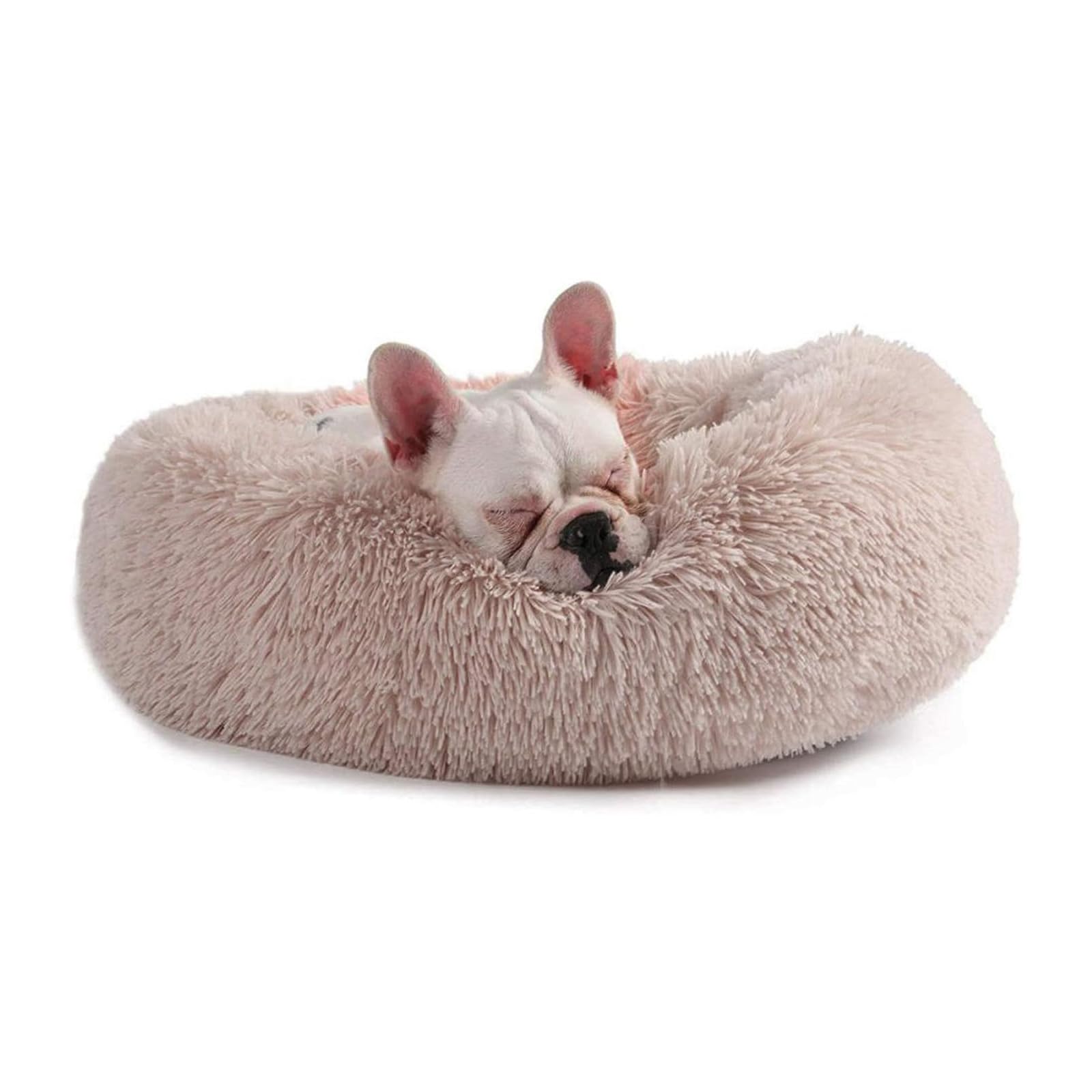 PETCUTE Dog Bed Cat Bed for Indoor Cats Washable Plush Donut Pet Bed Puppy Beds Soft Calming Cuddler Kennel Small Dog Beds