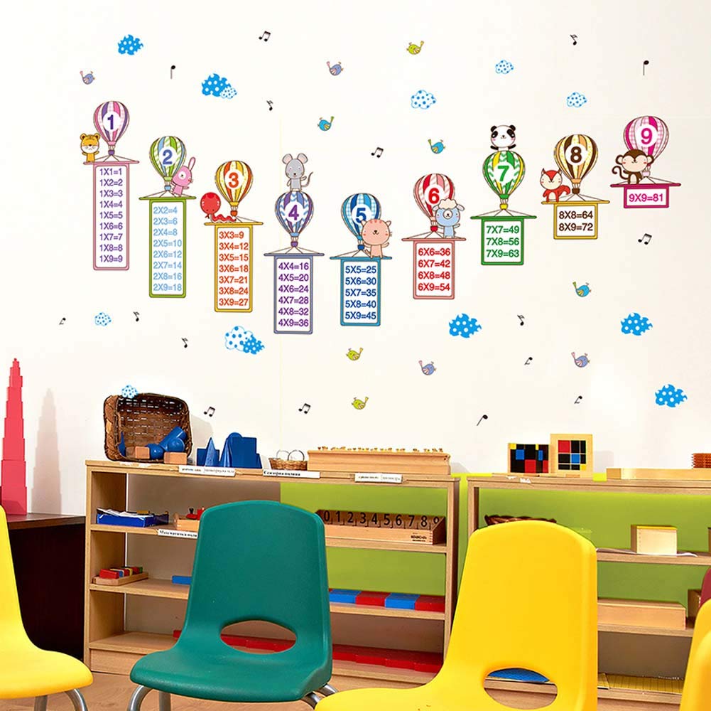 Amazon Com Iwallsticker Math Wall Stickers Cartoon Animal
