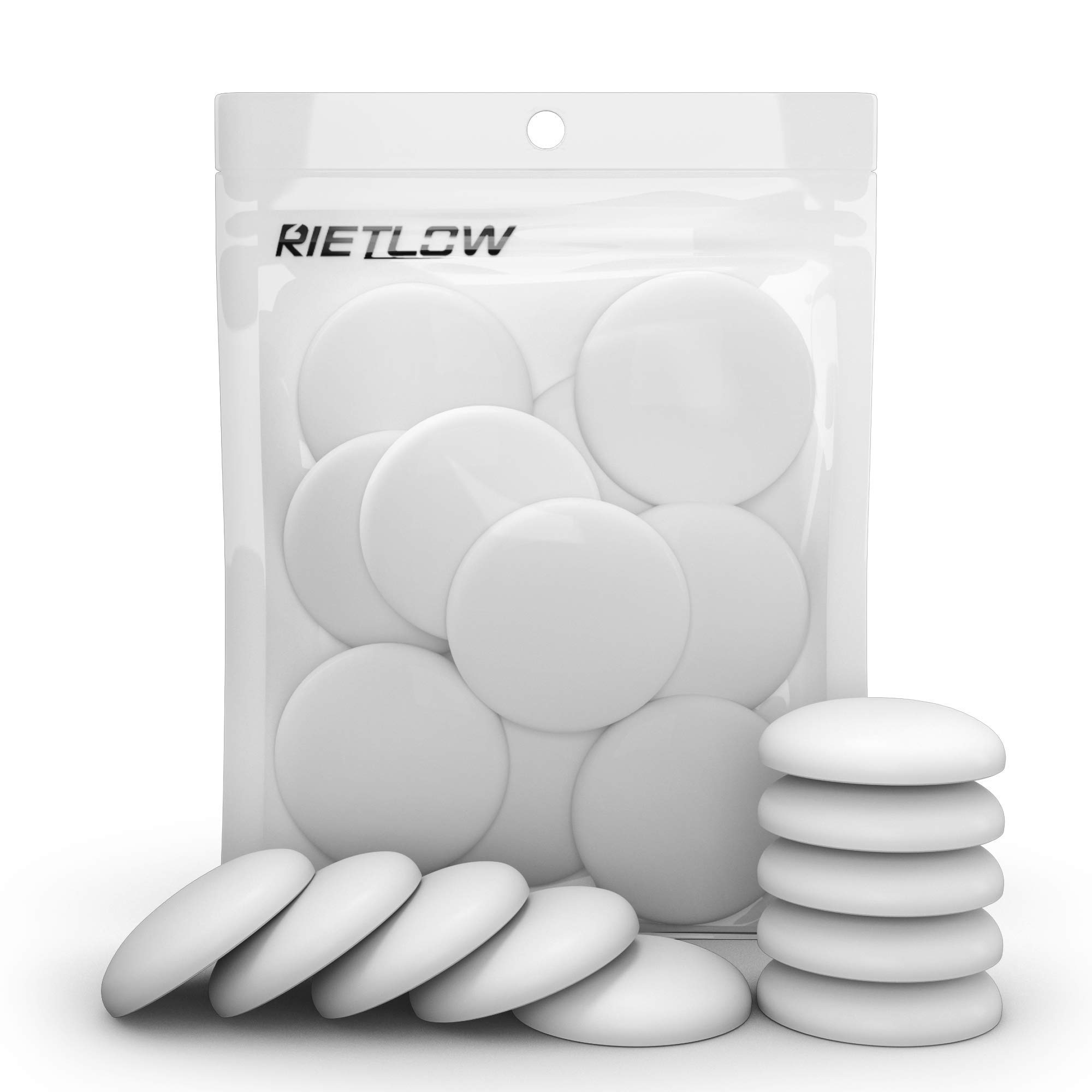 Rietlow® Door Stopper Wall - Self-Adhesive Door Buffer with Extra Strong Hold for Optimal Wall Protection - Wall Protection Door Handle - Door Buffer - Stopper White (Pack of 10)