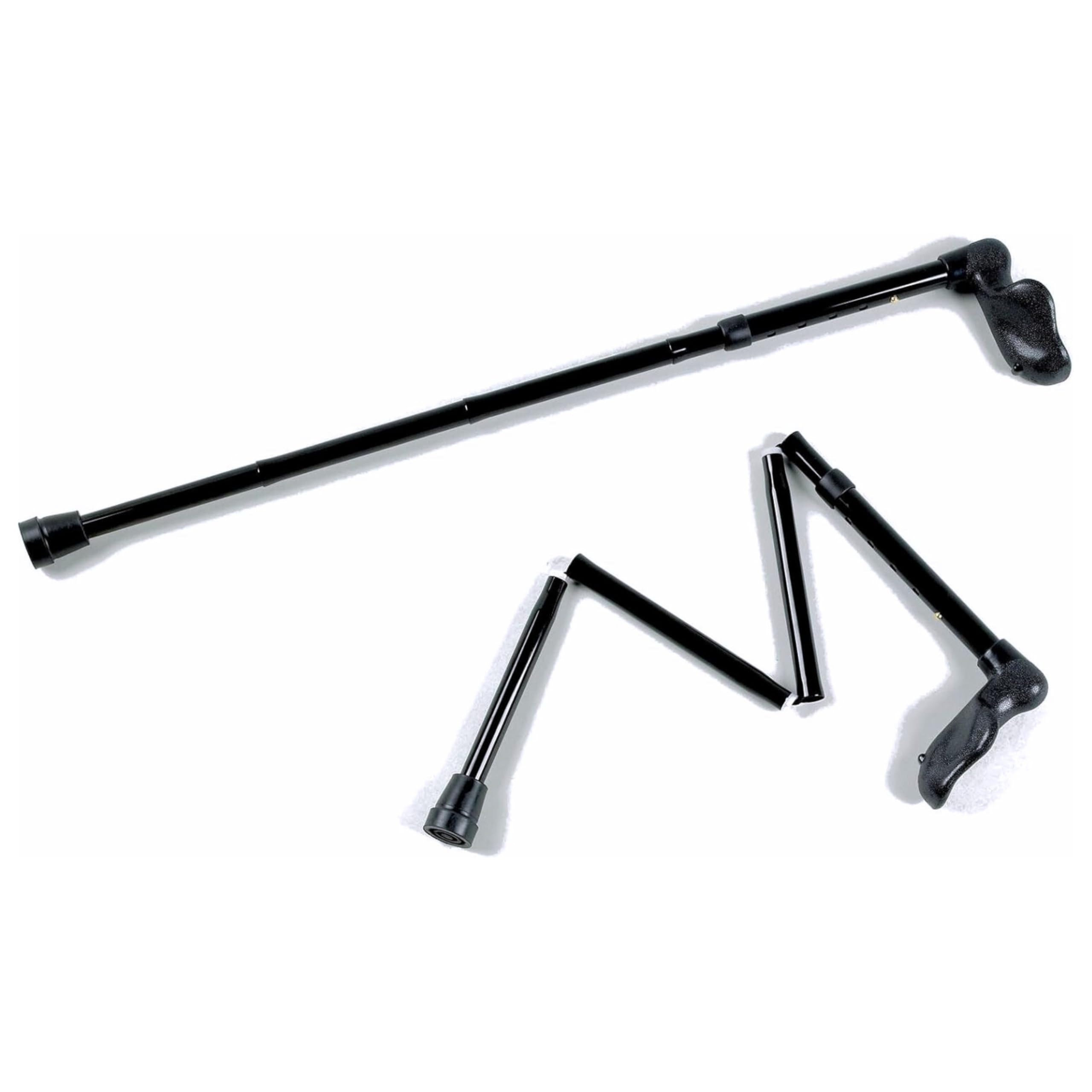 HOMECRAFT Comfy Grip Sticks, 775-875 mm, Left Hand, Black, Folding, Walking Stick for Support and Stability, Contoured Handle, Handicapped, and Disabled (Eligible for VAT exemption in the UK)