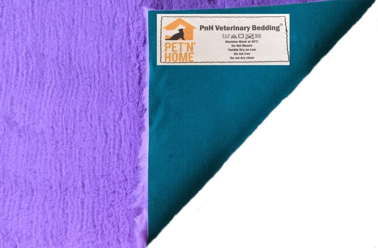 PnH Veterinary Bedding ® - Vet Bed Rectangle 100cm x 76cm - Lavender Lilac - READY TO USE, SELVAGE EDGE REMOVED.