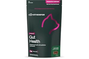 VetriScience Laboratories - Probiotic Everyday for Cats, Digestive Support Supplement, 60 Bite Sized Chews
