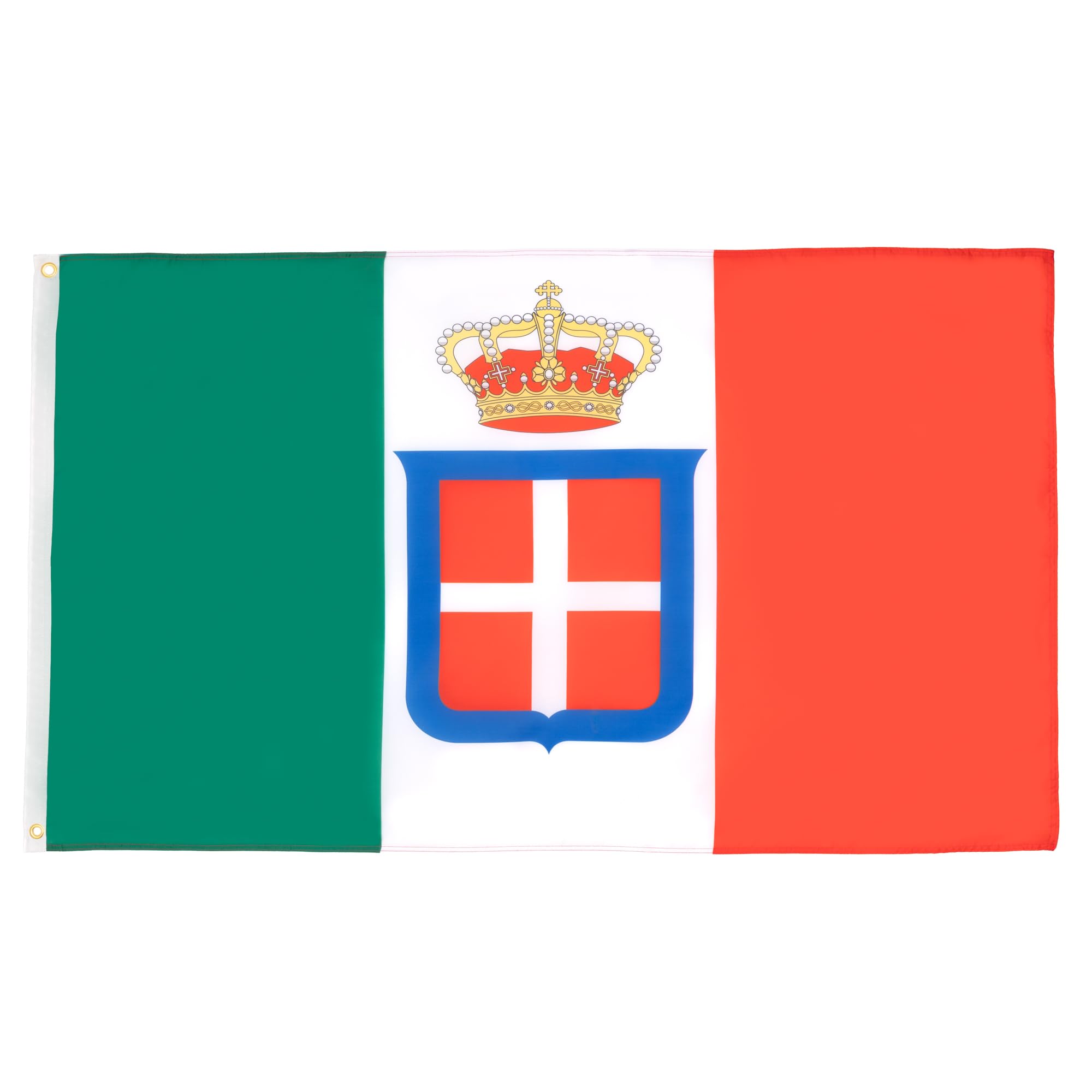 AZ FLAG - Kingdom Of Italy Crown Flag - 3x5 Ft - 100D Polyester Italian Royal Banner with Two Metal Grommets - Fade Resistant - Vivid Colors - 3' x 5' Feet - 150x90 Cm