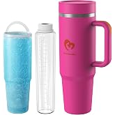 Bellababy Portable Breast Milk Cooler for Travel, 24H+ 360&deg; All-Round Cooling Breast Milk Chiller with 18oz BPA-Free Bottle, Multi-Use 50oz Insulated Tumbler with Handle &amp; Straw