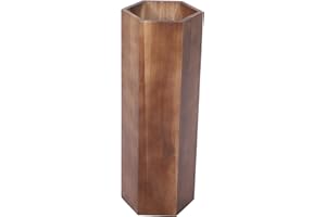 Kichvoe Wooden Umbrella Stand for Entryway, Wooden Umbrella Bucket Rustic Umbrella Holder Freestanding Cane Stand Umbrella Rack Tall Basket Flower Vase for Walking Stick