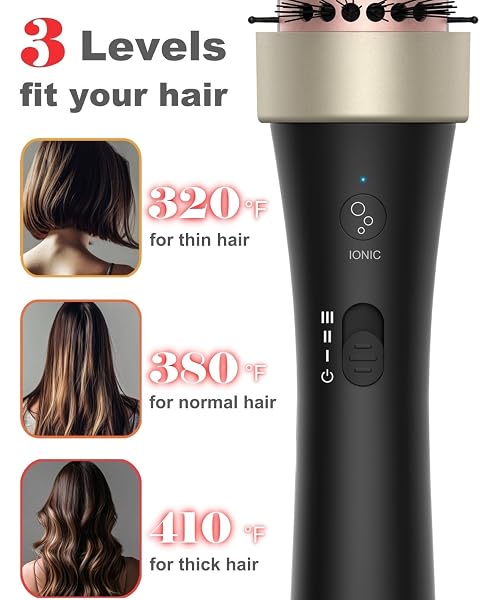 IONIC THERMAL BRUSH,1.5 INCH,VOLUME BLOWOUT STYLING,DUAL VOLTAGE,30S FAST HEATED CURLING IRON BRUSH
