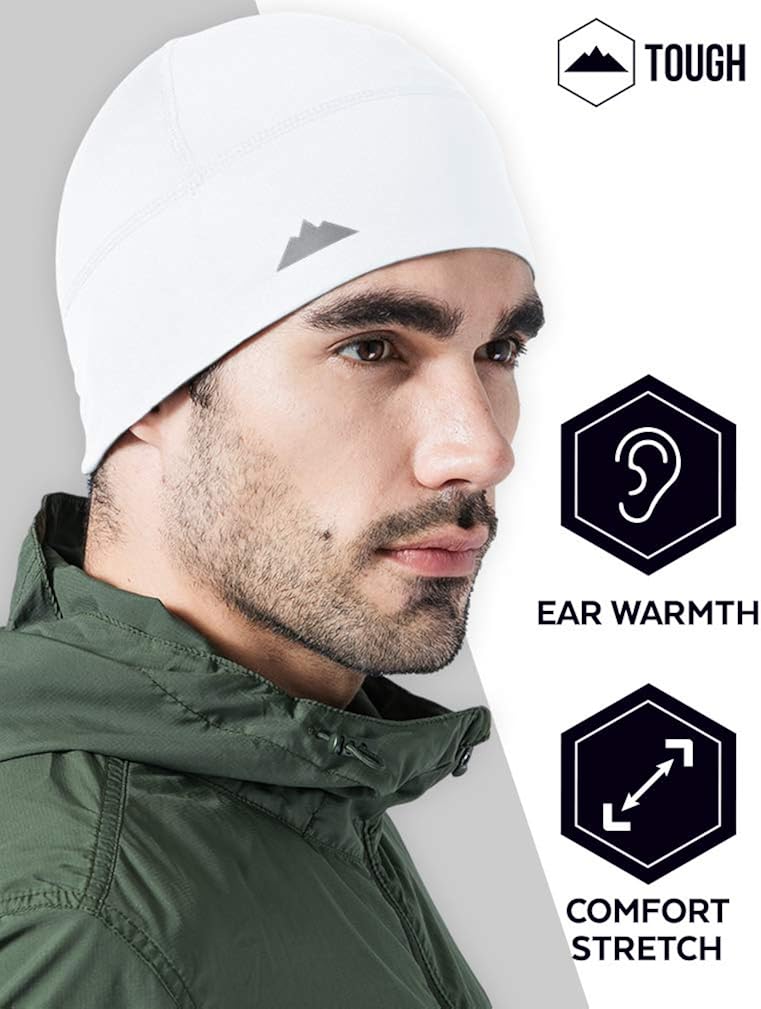 Skull Cap/Helmet Liner/Running Beanie - Ultimate Thermal Retention and Performance Moisture Wicking - Fits Under Helmets Black: Clothing