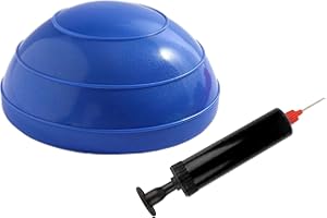 IEUDNS Half Exercise Ball/Stability Ball, 16 Cm Diameter, Portable Home Fitness Equipment with Pump, Non-Slip for Gym, Blue