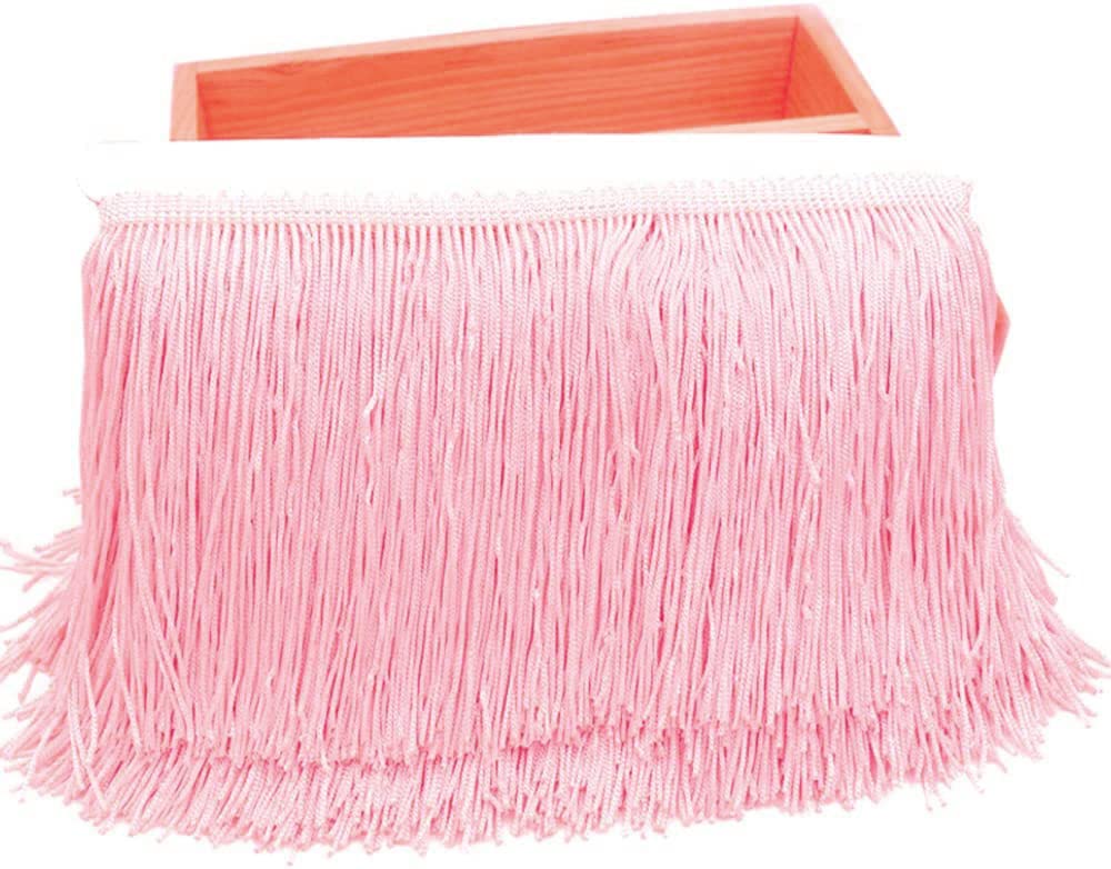 5 Metres 15 cm Silk Fringe Tassel Fringe Trim Cut Fringe Decorative Ribbon Decorative Ribbon Dance Fringe Sewing Accessories for DIY Crafts Apparel Clothing, Costumes, Sewing, Decoration, Pink