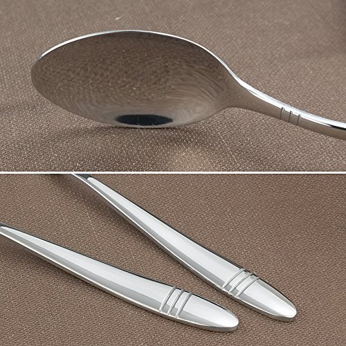 Morcte 12-Piece 18/10 Stainless Steel Dinner Spoon, 8.38-INCH