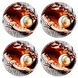 Liili Round Coasters Non-Slip Natural Rubber Desk