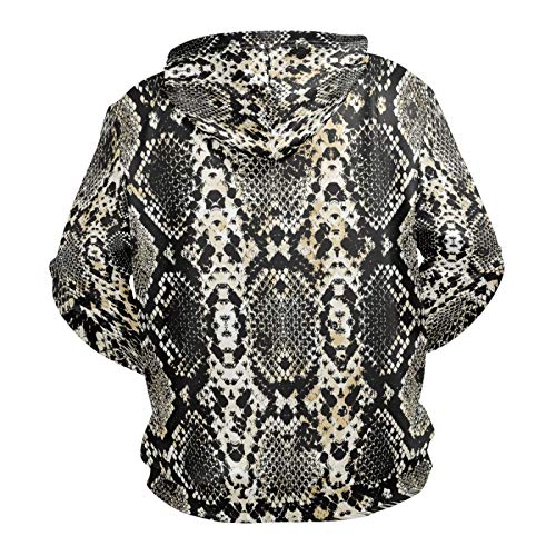 61QNzmOkvjL PUXUQU Sudadera con capucha para hombre con estampado de piel de serpiente, manga larga, con capucha y bolsillos PUXUQU Sudadera con capucha para hombre con estampado de piel de serpiente, manga larga, con capucha y bolsillos - Imagen 3