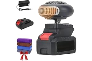 2026 New Battery Operated Heater, 1500mah Rechargeable Space Heater with Anti-Tilt, Quiet Long Heating, Portable Car Window D