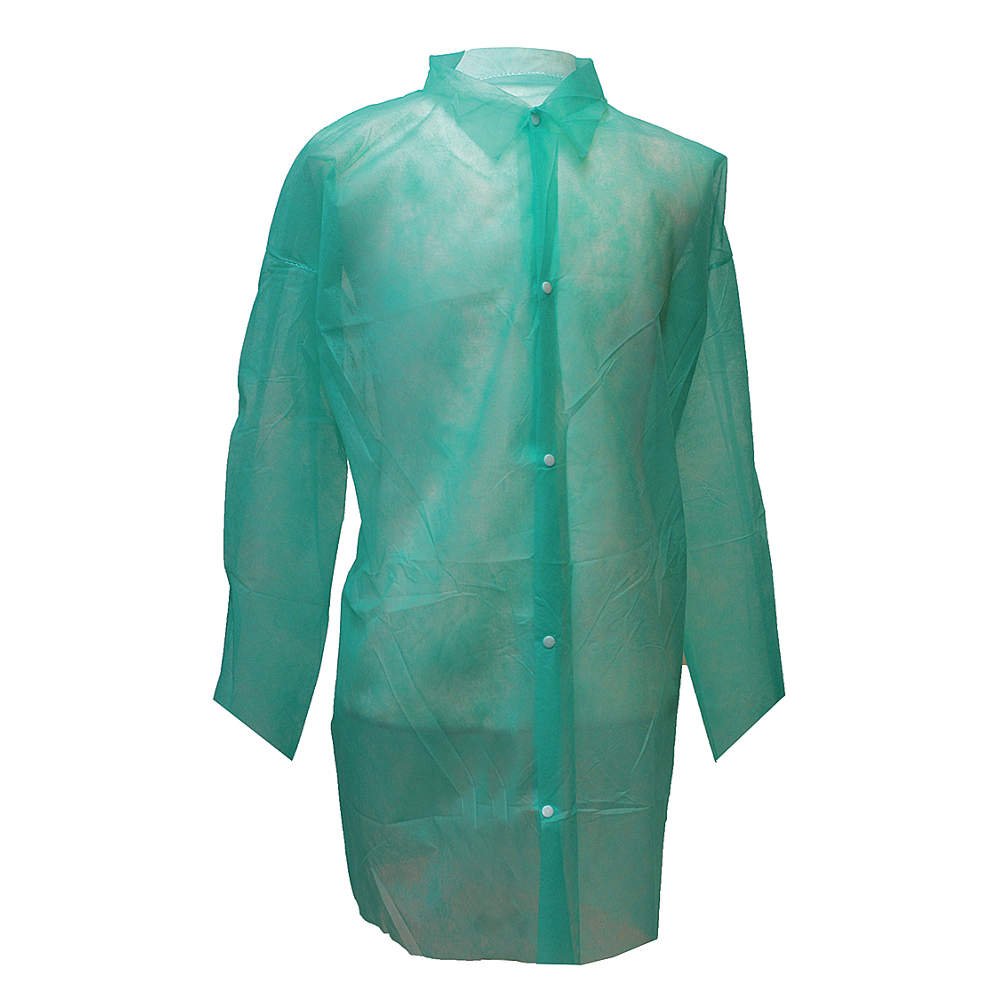 Disposable Lab Coat, 2XL, Green, PK30 Industrial & Scientific
