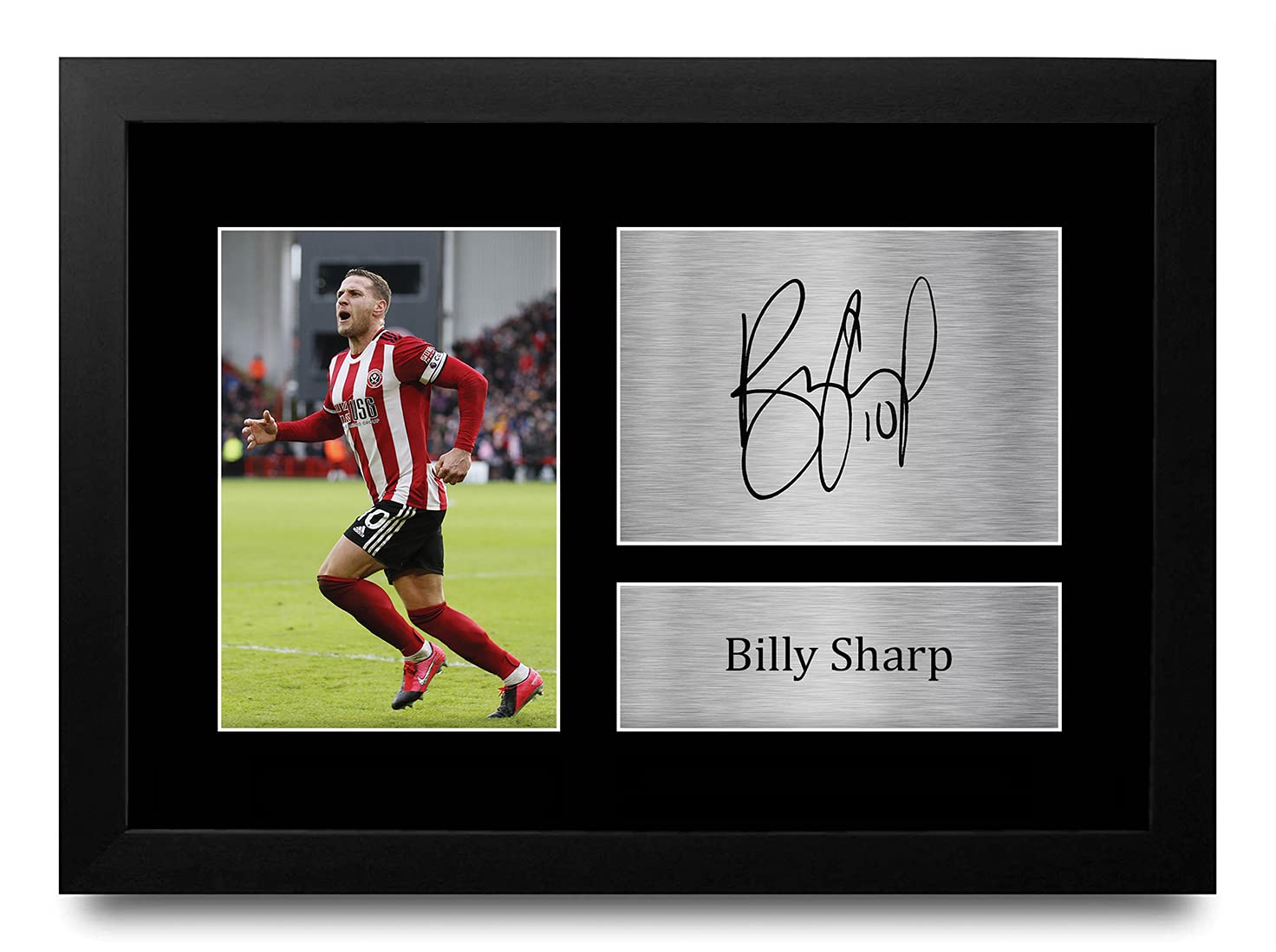 HWC Trading FR Billy Sharp Sheffield United Sheff Utd Gifts Printed Signed Autograph Picture for Fans and Supporters - A4 Framed