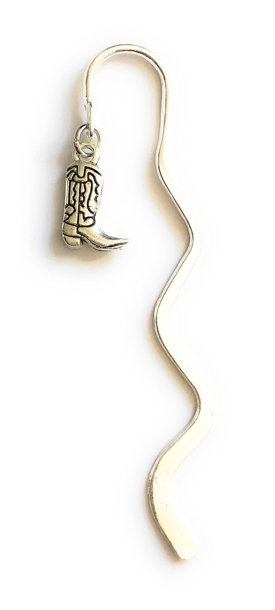 FizzyButton Gifts Cowboy Boot Mini Bookmark with Silver Tone Charm, in Gift Bag
