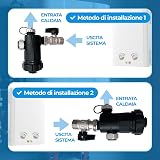 WK Magnetic Mud Filter Black Plastic 3/4 Inch with Closing Valve Made in Italy view 4