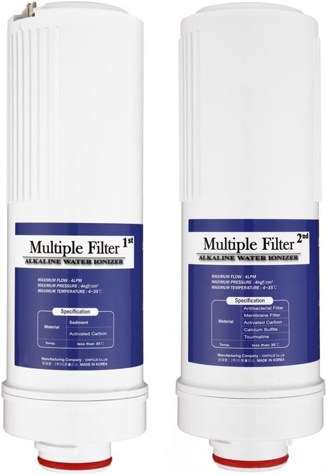 EOS Lydia Water Ionizer Replacement 1st Filter (IFE-0020) + 2nd Filter (IFE-0020) for Ionquench 8080