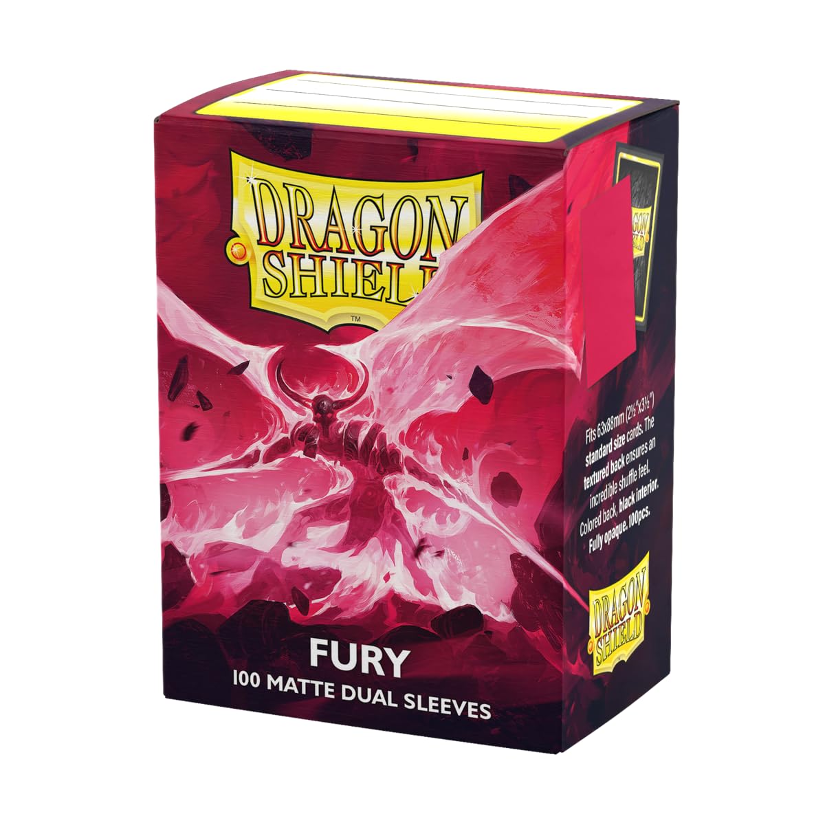 Dragon Shield | Matte Dual Standard Size Card Sleeves | 100 CT - Smooth & Tough Premium TCG Sleeves - Compatible with Pokemon, Flesh & Blood, One Piece & Magic The Gathering | Fury