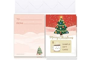 ALWAYSLOVARIOUS Christmas Tree Gift Card Holder with Envelopes, Holiday Cash Money Gift, Festive Design & Heartfelt Gifting Magic, Merry Christmas Card, Surprise Xmas Birthday Gift Supplies (Pack of 4)