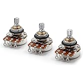 Bourns 250k Potentiometer - Short Split Shaft, Audio Taper, Low Friction Guitar Pot (3x)