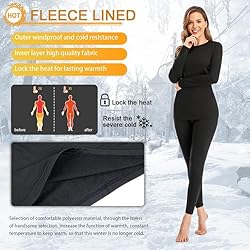 SIMIYA Thermal Underwear Set for Women Long Johns