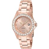 Invicta Women's Pro Diver Crystal Accented 18k Ion-Plated Stainless Steel Watch