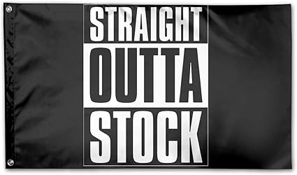 qinzuisp Bandera del Jardin Straight Outta Stock Market Logo Césped