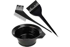 GEN'C BÉAUTY 3-Piece Hair Dye Brush and Bowl Set – Professional Hair Coloring Kit with Applicator Brushes and Mixing Bowl (Cl