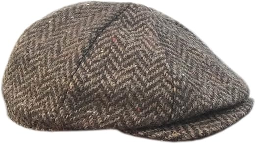 brown tweed cap