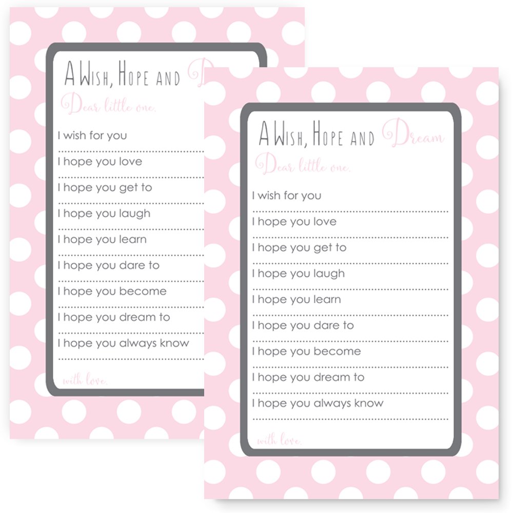 Amazon Com Pink Wishes For Baby Girl Shower Game Card Fill In Set Amazon Com Pink Wishes For Baby Girl Shower Game Card Fill In Set