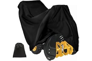 Snow Thrower Cover Waterproof Snow Blower Cover 420D Oxford with Windproof Buckles and Elastic Cord for Outdoor Electric All 
