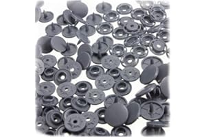 Reusable Plastic Snap Fasteners Buttons T8 Snaps for Clothes Accessoriess Gray 100 Pcs Excellent Quality and Popular Attracti
