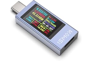 YOJOCK 360W USB C Tester Power Meter, 4-30V 0-12A Type-C PD Tester Digital Multimeter, Power Voltage and Current Tester Meter