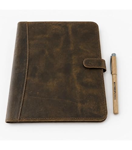 Amazon.com: TUZECH Vintage Leather Folder Document Holder/File