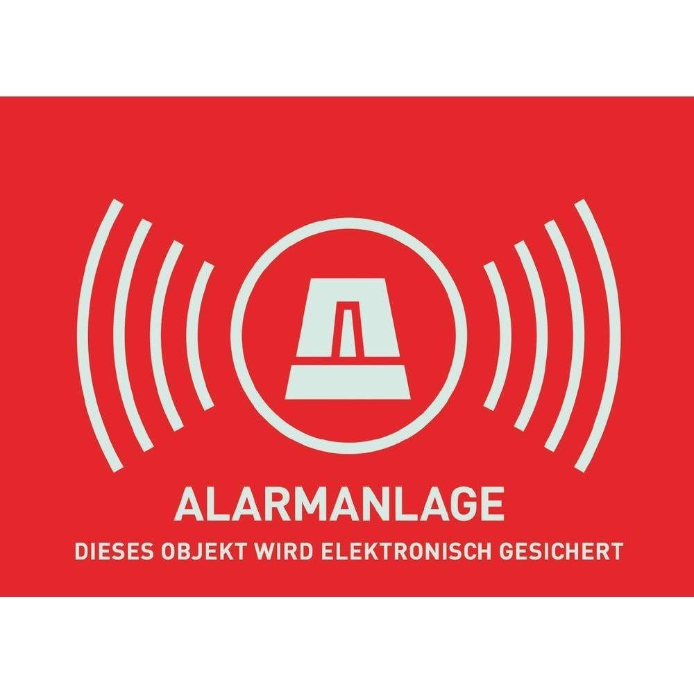 ABUS AU1323 Warning Sticker Alarm 74 x 52.5 mm 191282