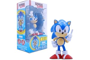 JUST TOYS LLC Sonic The Hedgehog Sonic 4″ Buildable Action Figure – Official 4‑inch Poseable Collectible with Interchangeable Parts & Surprise Ring Accessory