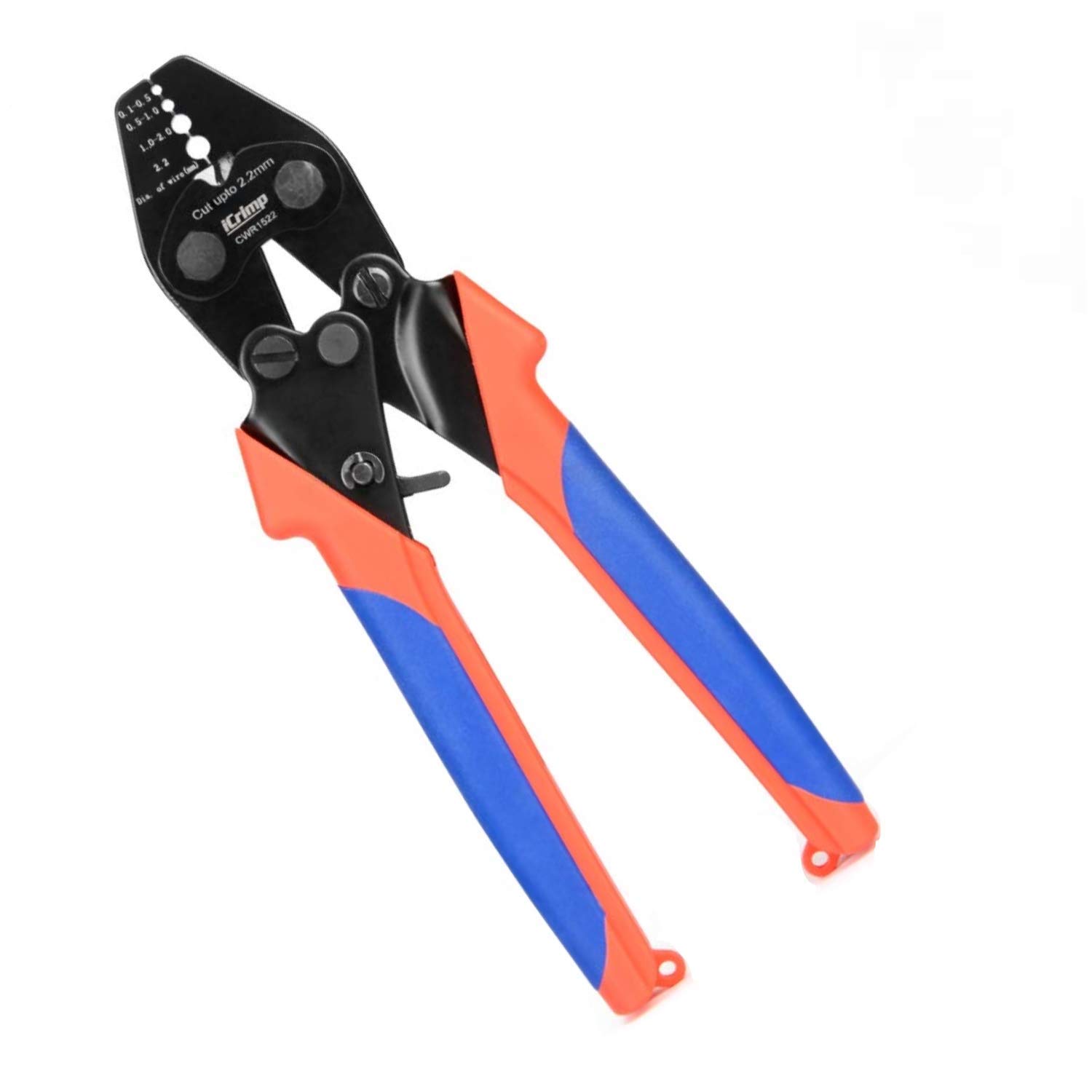 アイクリンプ(iCrimp) ラチェット式 ハンドプレッサー アルミスリーブ かしめ機 ワイヤークランプカッター 圧着 切断 1丁2役！ φ0.1mm-φ2.2mm対応 CWR1522商品画像