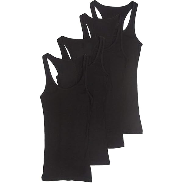 トップス ANDMARY Cotton ribbon tank black Cotton ribbon tank