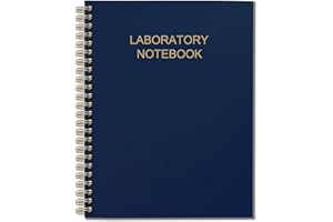 Tuun Fuplan Lab Notebook/Laboratory Notebook - (.25" Grid Format), Laboratory Notebook Quad Ruled Science Lab Book for Chemistry, Physics, 8" x 10", Spiral Bound, Flexible Cover, Blue