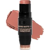 Nudestix Nudies Matte Lux &ndash; 3-in-1 Soft-Matte Blush Stick for Cheeks, Eyes &amp; Lips with Built-In Brush | Cream-to-Powder Finish with Blurring Effect | Clean, Vegan, Travel-Friendly Makeup