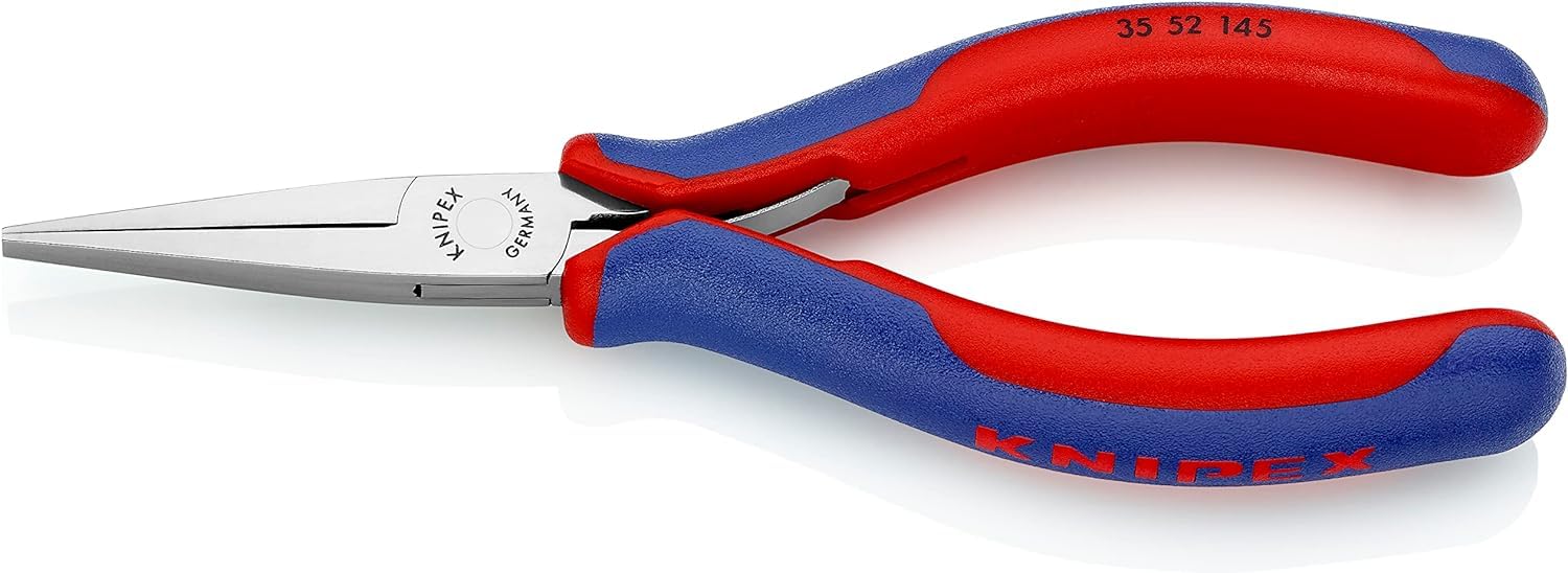 KNIPEX Electronics Pliers with Box Joint with Multi-Component Handles 145 mm, 35 52 145
