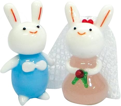 Amazon Co Jp かわいい うさぎ 手作り ガラス細工 ウェディング ウサギ Cyk365 ホーム キッチン