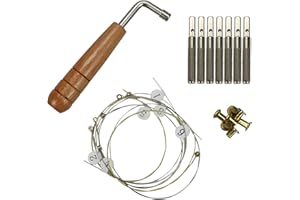 Lyre Harp Strings Mcredy Pack of 7pcs Lyre Harp 7 String, 7set Harp Tuning Pins, 1pcs Harp Tuning Wrench, Instrument Tools Ki