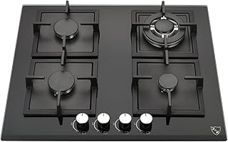 K&H® 4 Zonen Glas Gaskochfeld Wok Brenner Erdgas 4Z-KHG