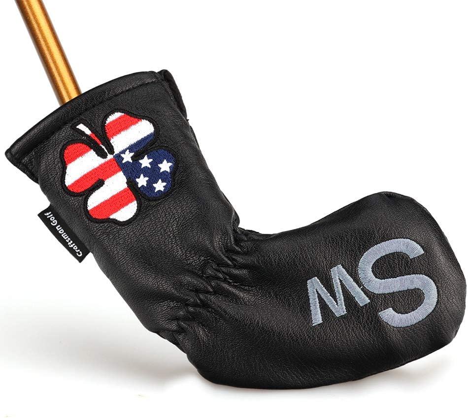 Craftsman Golf 11pcs /Set (4, 5, 6, 7, 8, 9, A, S, P, L, X) USA US Flag Clover Leather Black Iron Covers Headcover : Sports & Outdoors