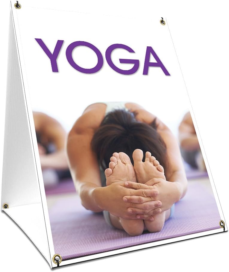 Amazon Com A Frame Sidewalk Yoga 1 Sign With Graphics On