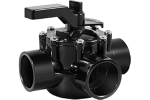 Deecaray 4715 3-Port 1-1/2 to 2-Inch Positive Seal NeverLube Valve, 170 GPM Flow, Suitable for 1-1/2" & 2" PVC Pipe
