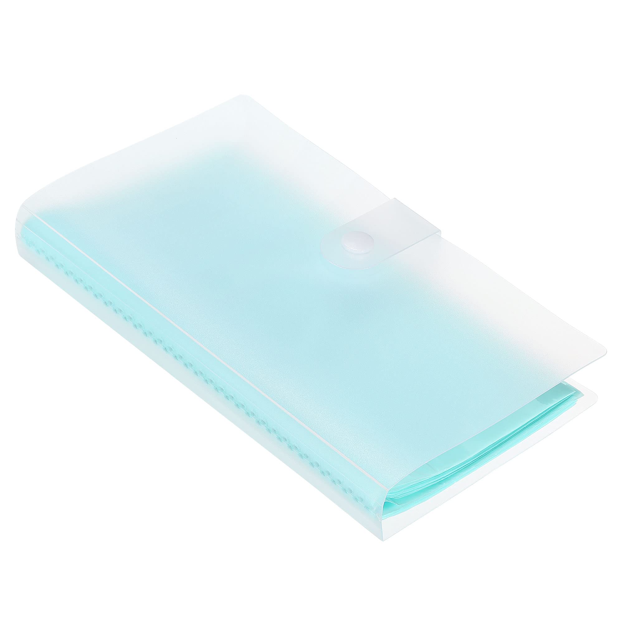 PATIKIL Business Card Holders, 1 Pack Plastic Portable Card Binder Book Name Cards Organizer for Women Men, Green