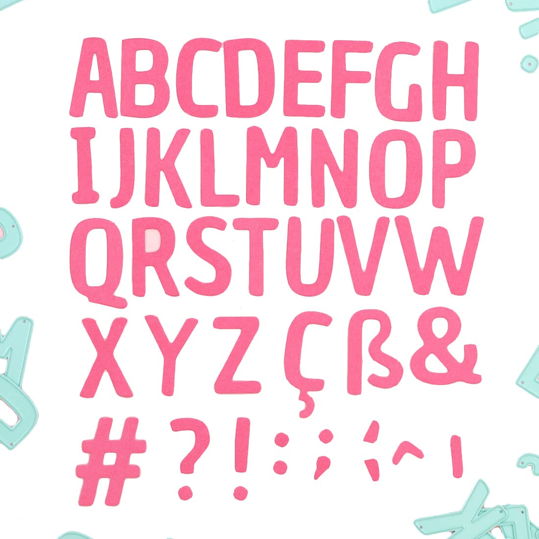 Craftelier - Set of 39 Capital Letters and Symbols Dies for Cardmaking, Scrapbooking and Crafts Projects | Compatible with Various Die Cutting Machines and Materials | Size Approx. 3 cm